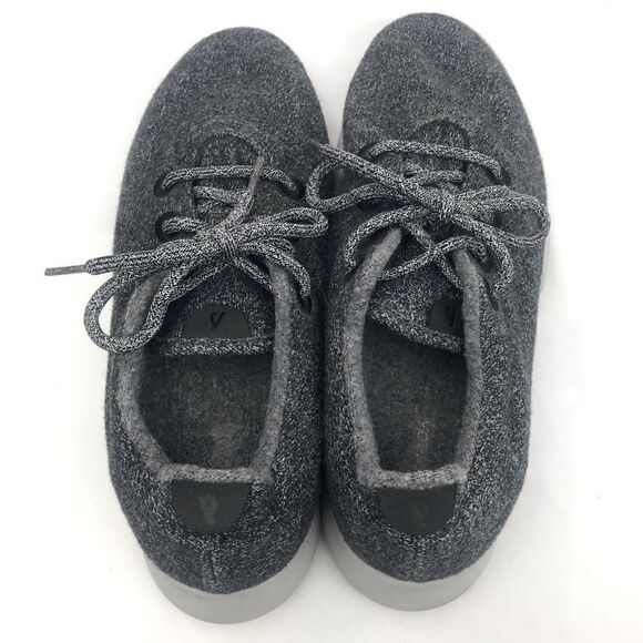 Allbirds Mottled Gray Wool Runner Lace Up Athletic Sneakers - Picture 5 of 14